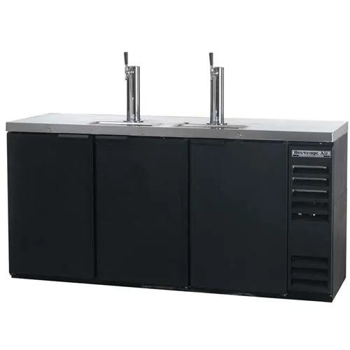Beverage Air - DD72Y-1-B - Direct Draw Draft Beer Dispenser 3 Keg Capacity 72"