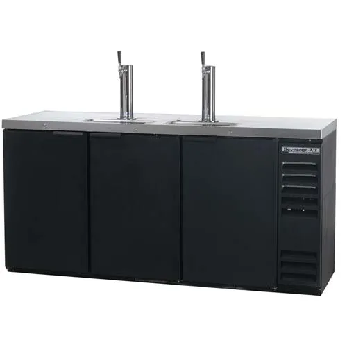 Beverage Air - DD78R-1-B - Remote Direct Draw Draft Beer Dispenser - 5 Keg Capacity - Black Vinyl Exterior - 79"