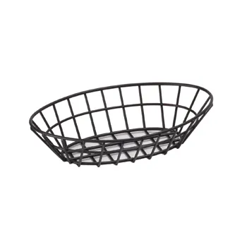 GET Enterprises - 4-30144 - 9 3/4" Oval Black Powder-coated Basket