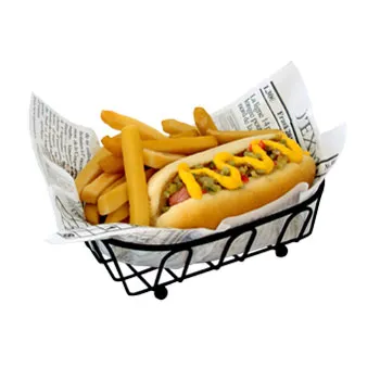 GET Enterprises - 4-33450 - Small Black Powder-coated French Basket