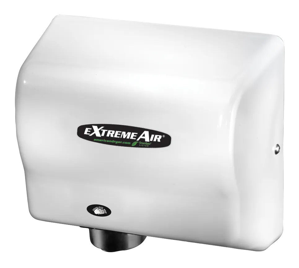 American Dryer GXT9 - ExtremeAir Automatic Hand Dryer with White ABS Cover 