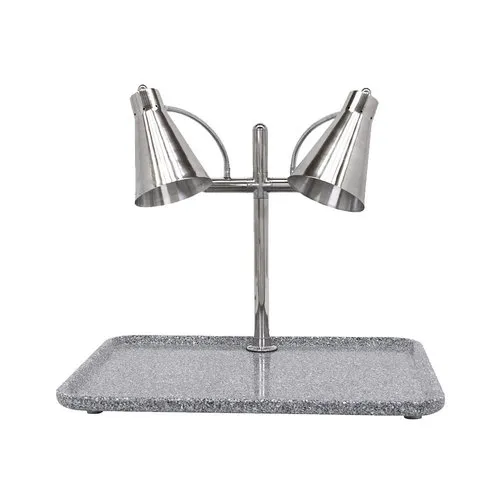 Buffet Enhancements - 010HFD-GG30RT - 30" Flex Dual Carving Station - Grey Granite Chefstone Rectangular Base
