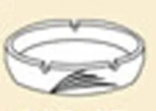 C.A.C. China GAD-AT - Garden State Ashtray 4-1/2" - (6 Dozen per Case)