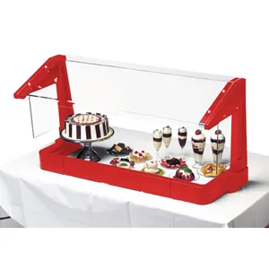 Cambro 6' Hot Red Free Standing Sneeze Guard [FSG720-158]