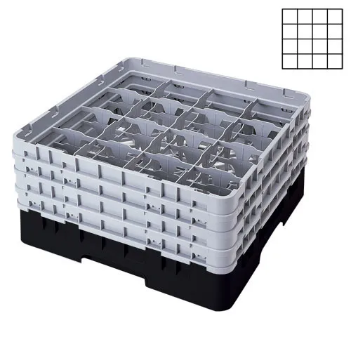 Cambro 16S1114-110 - 4.375" Stemware & Tumbler Glass Rack - Camrack (2 per Case) 