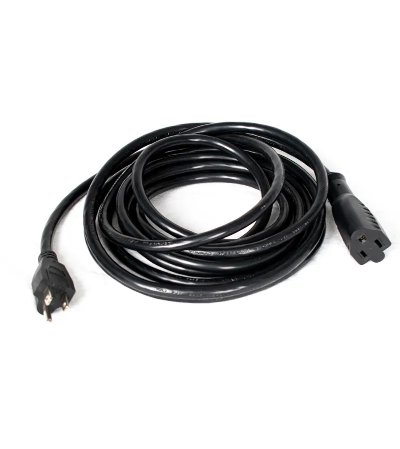 Universal Extension Cord - 15 Feet &ndash; Black - 15USNema