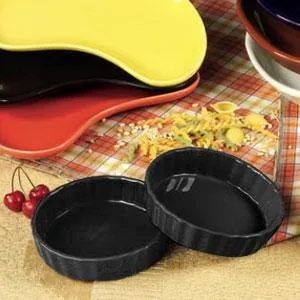 C.A.C. China QCD-5-BLK - Festiware Quiche Baking Dish 5" - (2 Dozen per Case)