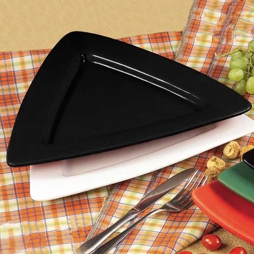 C.A.C. China TRG-12-BLK - Festiware Plate 11-1/2" - (1 Dozen per Case)