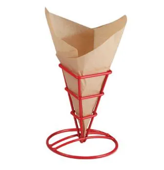 GET Enterprises - 4-91644 - Single Square Red French Fry Cone