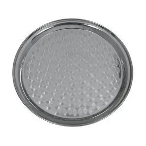 Update International SST-12R - 12" Stainless Steel Round Serving Tray