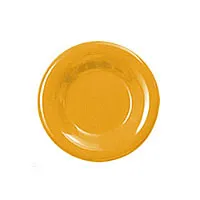 Thunder Group CR006YW - Round Wide Rim Round Plate - Yellow - 6-1/2" (12 per Case) 