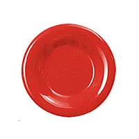 Thunder Group CR007PR - Round Wide Rim Round Plate - Pure Red - 7-1/2" (12 per Case) 
