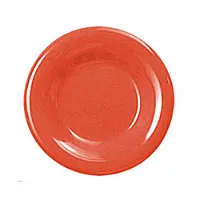 Thunder Group CR009RD - Round Wide Rim Round Plate - Orange - 9" (12 per Case) 