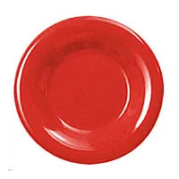 Thunder Group CR010PR - Round Wide Rim Round Plate - Pure Red - 10.5" (12 per Case) 