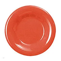 Thunder Group CR010RD - Round Wide Rim Round Plate - Orange - 10.5" (12 per Case) 