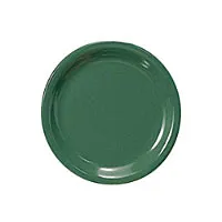 Thunder Group CR106GR - Narrow Rim Round Plate - Green - 6-1/2" (12 per Case) 