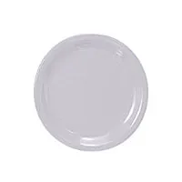 Thunder Group CR106W - Narrow Rim Round Plate - White - 6-1/2" (12 per Case) 