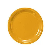 Thunder Group CR107YW - Narrow Rim Round Plate - Yellow - 7-1/4" (12 per Case) 