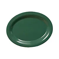 Thunder Group CR209GR - Oval Platter - Green - 9-1/2" x 7-1/4" (12 per Case) 