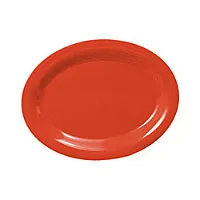 Thunder Group CR209RD - Oval Platter - Orange - 9-1/2" x 7-1/4" (12 per Case) 