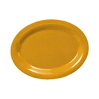 Thunder Group CR209YW - Oval Platter - Yellow - 9-1/2" x 7-1/4" (12 per Case) 