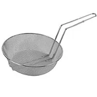 Thunder Group SLCB012C - Nickel Plated Round Mesh Culinary Basket 12" 
