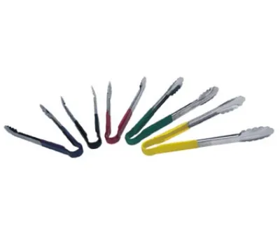 Update International TOPP-9BL - 9" Stainless Steel Kitchen Spring Tongs