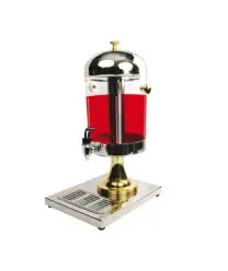Winco 901 - 7-1/2 Quart Juice Dispenser with Brass Accents 