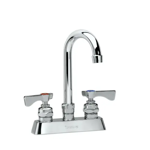 Krowne 15-301L - Royal Series 4" Center Deck Mount Faucet - 6" Gooseneck Spout