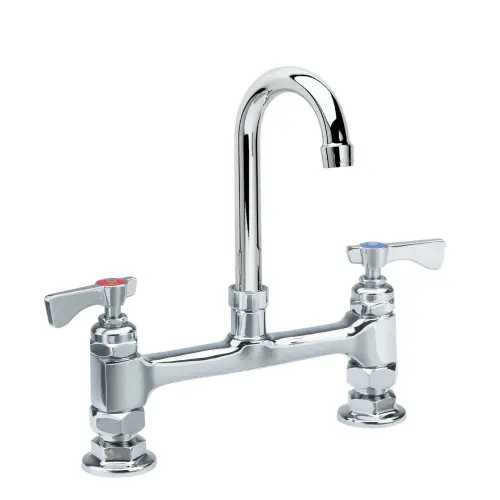Krowne 15-802 - Royal Series 8" Center Raised Deck Mount Faucet - 8.5" Gooseneck Spout