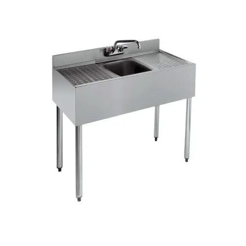 Krowne Metal - 21-31C - 2100 Series 36" One Compartment Bar Sink - 12" Drainboards on Left/Right