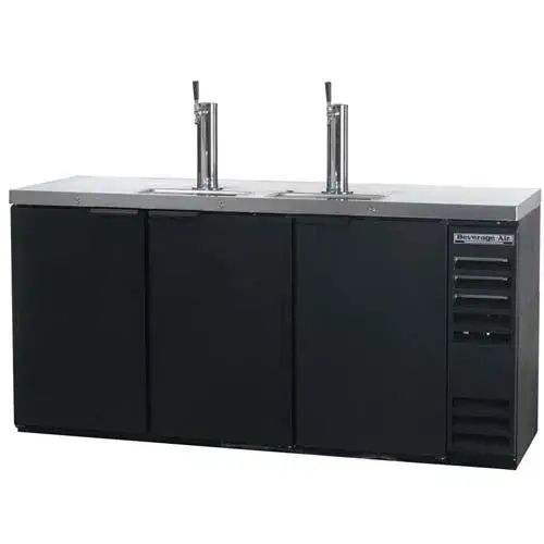 Beverage Air - DD72Y-1-B - Direct Draw Draft Beer Dispenser 3 Keg Capacity 72"