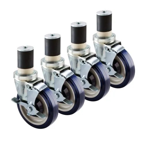 Krowne 30129S - Economy Series 1-5/8" Stem Worktable Caster - 5" Wheel - Set of 4