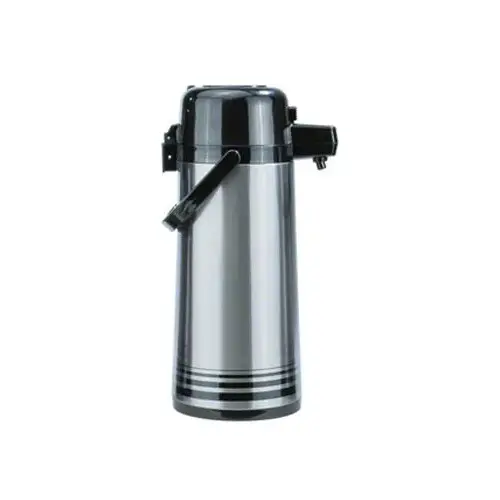 Update International NPD-19-BK/SF -1.9 L - Brushed Stainless Steel Airpot with Black Button-Top