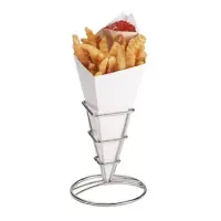 Clipper Mill - 4-21644 - Single Square Chrome French Fry Cone