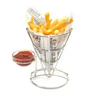 GET Enterprises - 4-88864 - Stainless Steel Fry Cone With 1 Holder