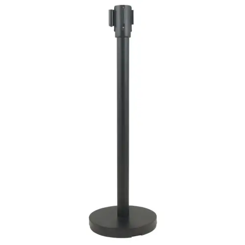 Update International RS-36BK/N(B) - 12.5" x 1.88" x 12.5" - Black Retractable Stanchion Base  