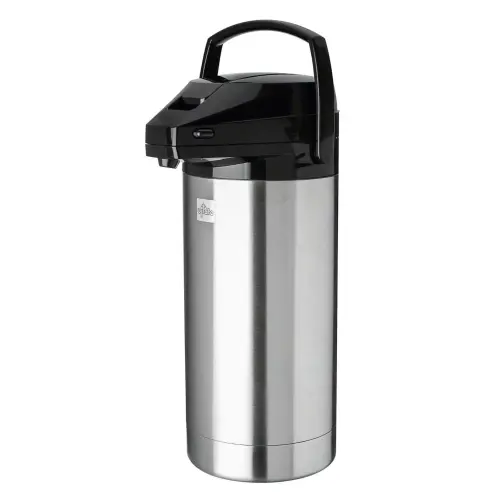 Update International FLSV-30/BK/BT - 3 Liter - Stainless Steel Air Pot w/Black Lever Top