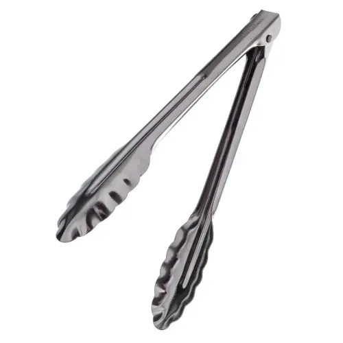 Update International ST-9HD/CS - 9.63" x 1" x 0.81" - Stainless Steel Heavy-Duty Spring Tongs  