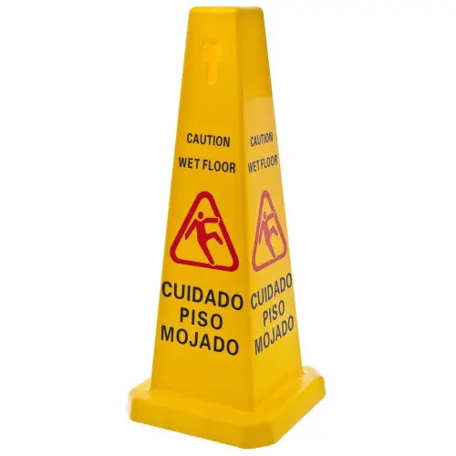 Update International WFC-27 - 11" x 26.75" x 11" - Plastic Cone Wet Floor Sign 