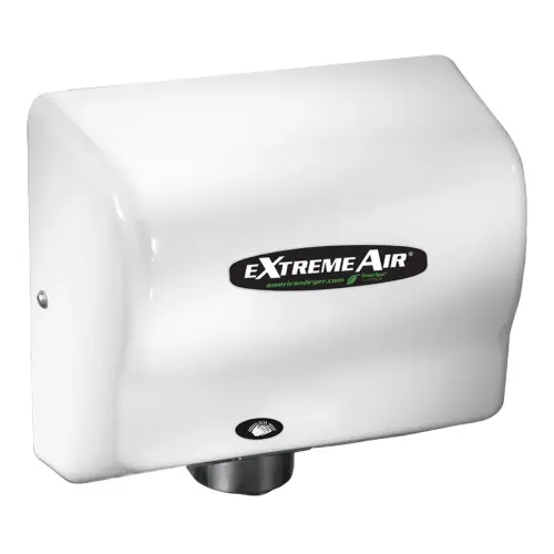American Dryer EXT7-M - ExtremeAir Unheated Automatic Hand Dryer with White Steel Cover 