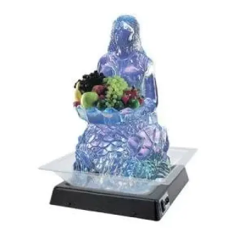 Buffet Enhancements - 1BLCS22BD - 20" Small Ice Display - Lighted Chefstone&trade; - Square Black Base