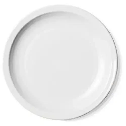 Cambro White Camwear Narrow Rim Plate (Set of 48) [55CWNR-148]