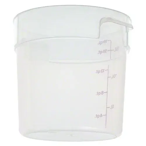 Cambro RFS18PP-190 - 18 qt Polypropylene Round Food Storage Container (6 per Case) 