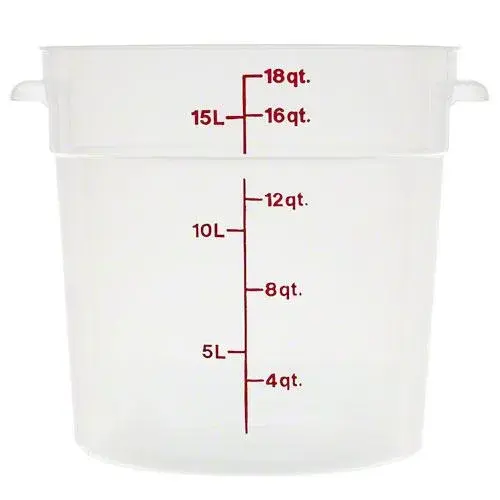 Cambro RFS18PP-190 - 18 qt Polypropylene Round Food Storage Container (6 per Case) 