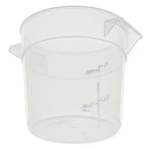 Cambro RFS1PP-190 - 1 qt Polypropylene Round Food Storage Container (12 per Case) 