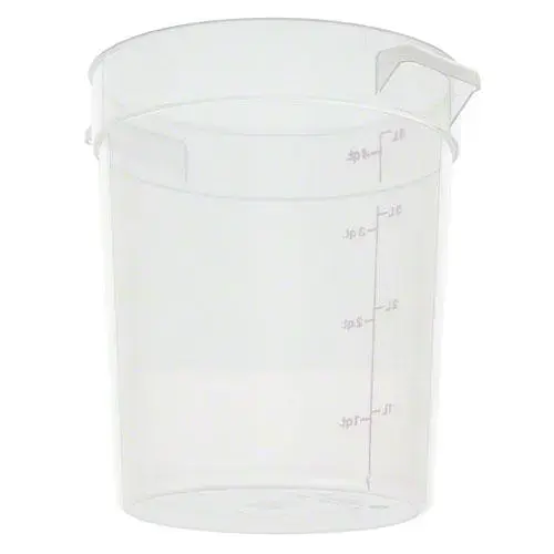 Cambro RFS4PP-190 - 4 qt Polypropylene Round Food Storage Container (12 per Case) 