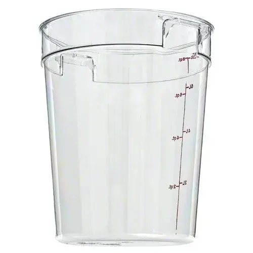 Cambro RFSCW8-135 - 8 qt Polycarbonate Food Storage Container - Camwear Round (12 per Case) 