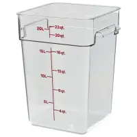 Cambro 22SFSCW-135 - 22 qt Polycarbonate Food Storage Container - Camwear CamSquare (6 per Case) 