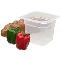 Cambro 66PP-190 - 2.4 qt Sixth-Size Translucent Food Pan (6 per Case) 